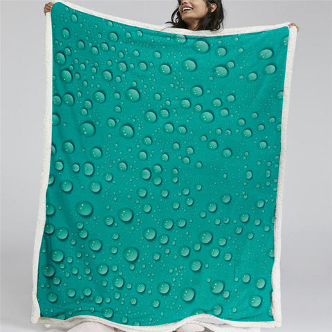 Image of Drop Of Water Sherpa Fleece Blanket - Beddingify