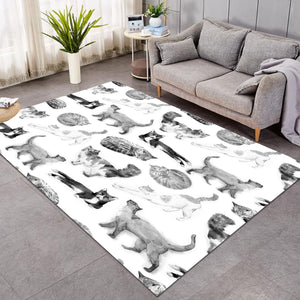 A Cat's Thing White SW0086 Rug