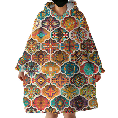 Image of Floor Tiles SWLF1906 Hoodie Wearable Blanket