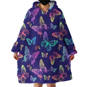 Butterflies SWLF0312 Hoodie Wearable Blanket