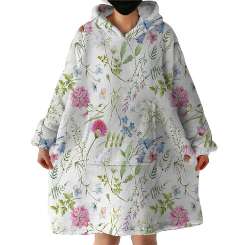 Image of Pink Roses SWLF2323 Hoodie Wearable Blanket