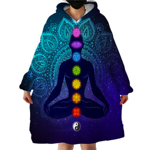 Body Chakras SWLF1841 Hoodie Wearable Blanket