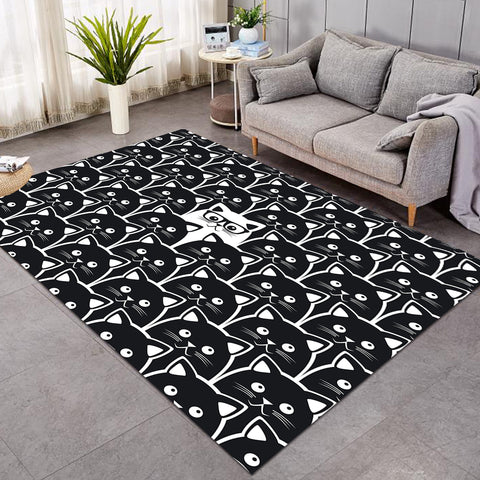 Image of Standout White Cat SW1392 Rug