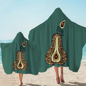 Patterned Pear Hooded Towel