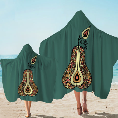 Image of Patterned Pear Hooded Towel
