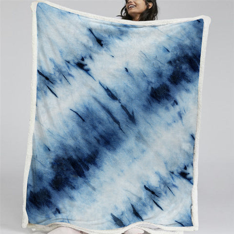Image of Tie Dye Sherpa Fleece Blanket