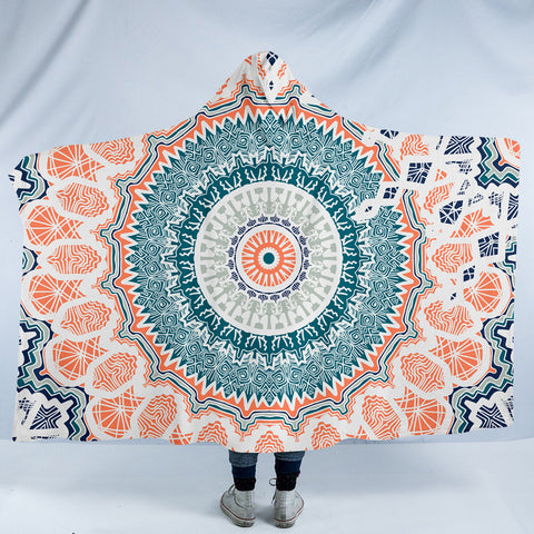 Image of Concentric Mandala SW1165 Hooded Blanket