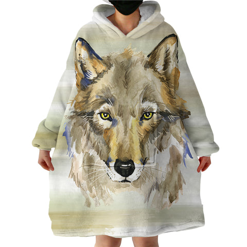 Image of Wolf SWLF0992 Hoodie Wearable Blanket