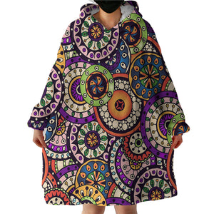 Stylized Circles SWLF1997 Hoodie Wearable Blanket