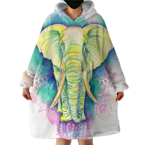 Image of Elephant SWLF0980 Hoodie Wearable Blanket