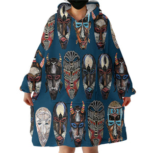 Masks SWLF0874 Hoodie Wearable Blanket