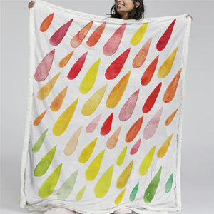 Colorful Drops Pattern Sherpa Fleece Blanket - Beddingify