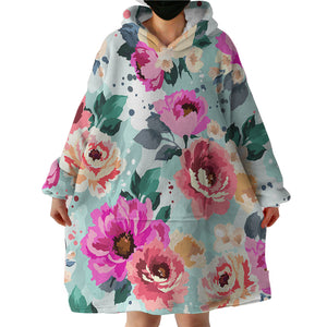 Flowers SWLF3013 Hoodie Wearable Blanket