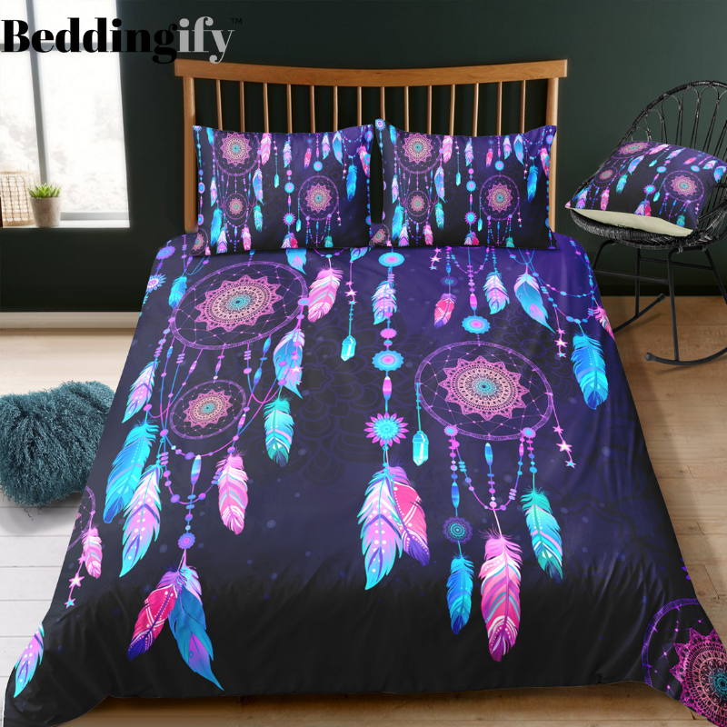 Majestic Purple Dreamcatcher Bedding Set - Beddingify