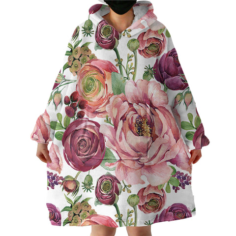 Image of Roses SWLF0300 Hoodie Wearable Blanket