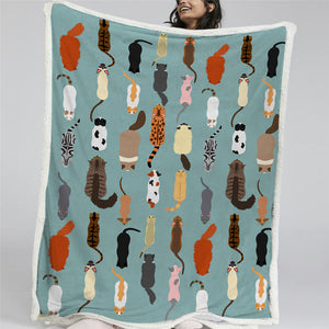 Pet Themed Sherpa Fleece Blanket