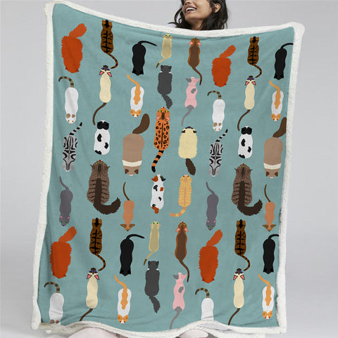 Image of Pet Themed Sherpa Fleece Blanket