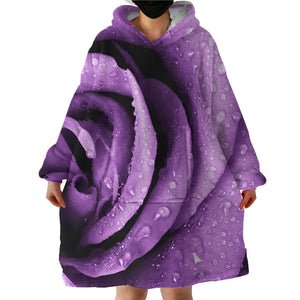 Purple Rose SWLF0625 Hoodie Wearable Blanket