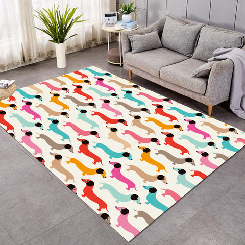 Image of Colorful Dachshunds SW2226 Rug