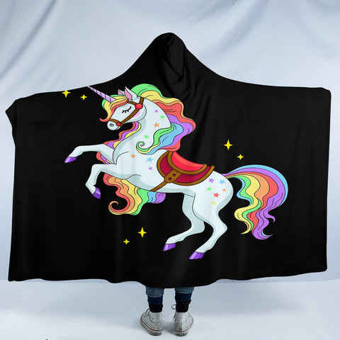 Image of Rainbow Unicorn SW1757 Hooded Blanket