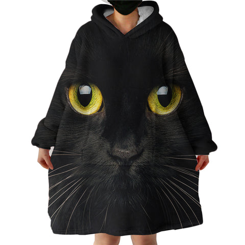 Image of Black Cat SWLF2852 Hoodie Wearable Blanket