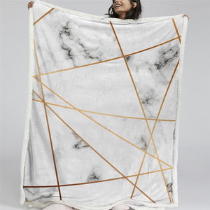 Modern Marble Sherpa Fleece Blanket - Beddingify