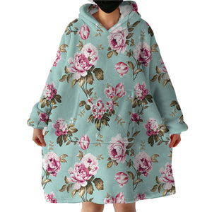 Pink Roses SWLF2242 Hoodie Wearable Blanket