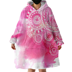 Pink Mandala SWLF1886 Hoodie Wearable Blanket