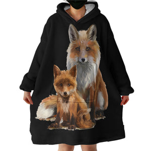 Foxes SWLF1905 Hoodie Wearable Blanket