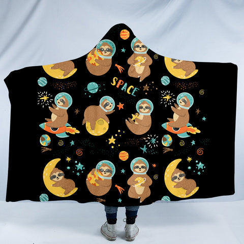 Image of Space Sloths SW1119 Hooded Blanket
