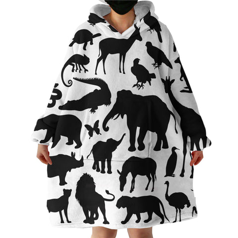 Image of Animal Shadows SWLF1371 Hoodie Wearable Blanket