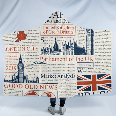 Image of British News SW1508 Hooded Blanket