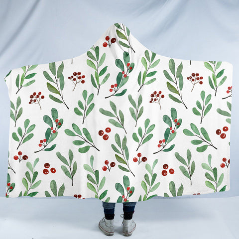 Image of Cherry Branches SW1111 Hooded Blanket