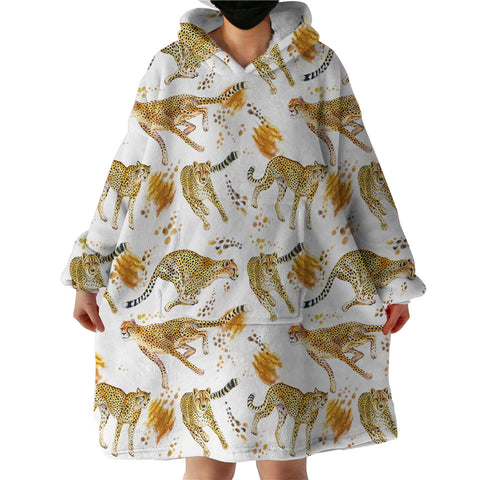 Image of Leopard Themed SWLF2509 Hoodie Wearable Blanket