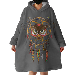 Owl Dream Catcher SWLF2378 Hoodie Wearable Blanket