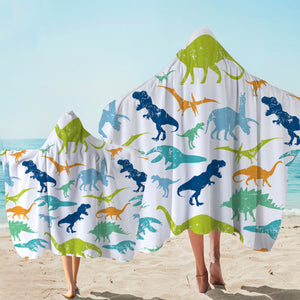 Dino Silhouettes SWLS1167 Hooded Towel