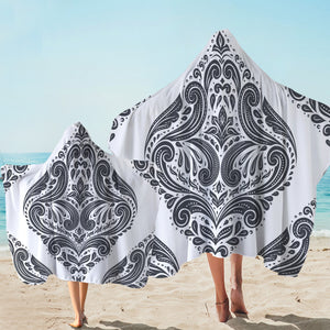 Symmetrical Swirl Style Hooded Towel