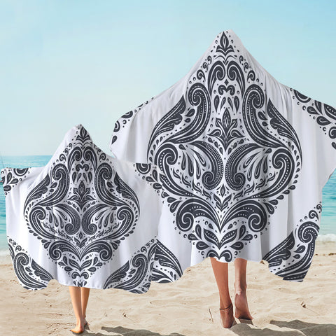 Image of Symmetrical Swirl Style Hooded Towel