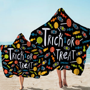 Trick Or Treat Sweets Hooded Towel