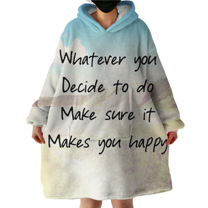 Life Quote SWLF2056 Hoodie Wearable Blanket