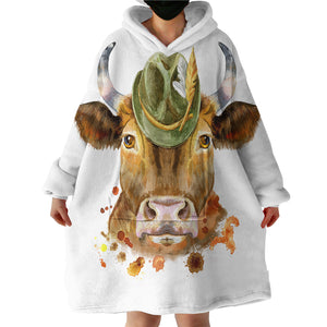 Barn Cow SWLF1176 Hoodie Wearable Blanket