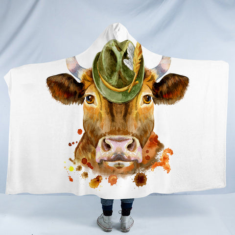 Image of Cow Ranger SW1176 Hooded Blanket