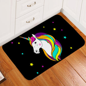 Rare Unicorn Starry Door Mat