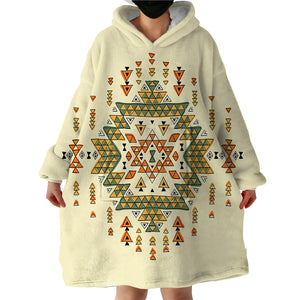 Geometric Small Patterns SWLF0486 Hoodie Wearable Blanket