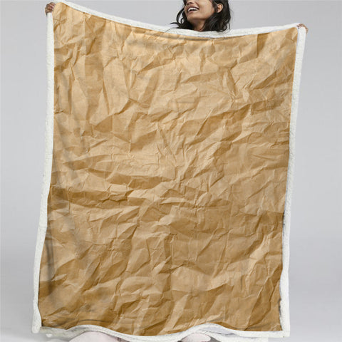 Image of Old Paper Pattern Sherpa Fleece Blanket - Beddingify