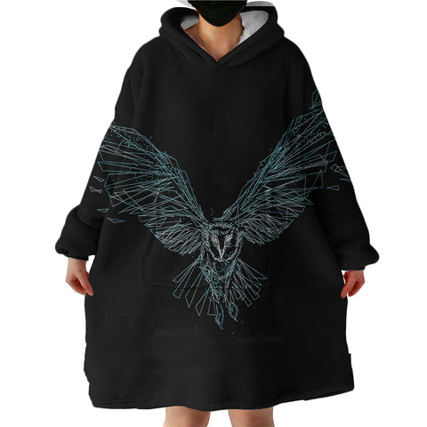 Image of Crystalized Owl SWLF1622 Hoodie Wearable Blanket