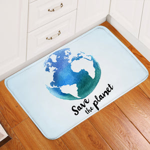 Save The Planet White Door Mat