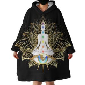 Meditating Buddha SWLF1894 Hoodie Wearable Blanket