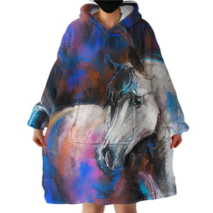Horses SWLF1003 Hoodie Wearable Blanket