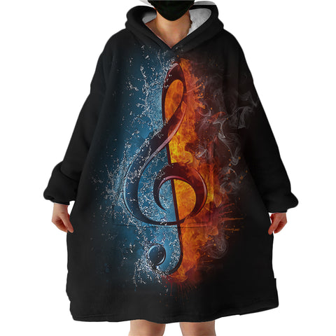 Image of Treble Clef SWLF1370 Hoodie Wearable Blanket